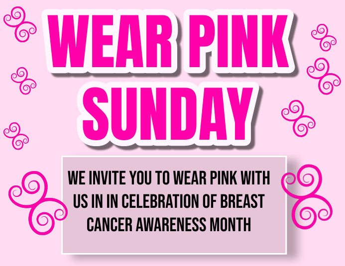 Copy of Wear Pink Sunday breast cancer awareness | PosterMyWall