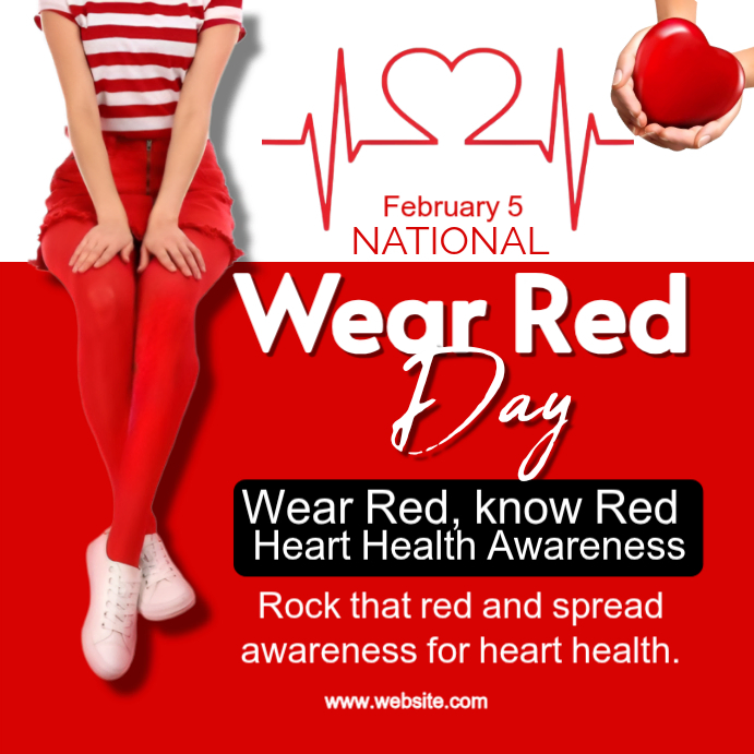 Copy of Wear red day | PosterMyWall