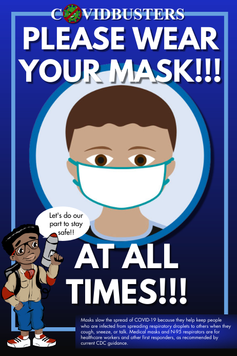 Wear Your Mask!!! Poster template