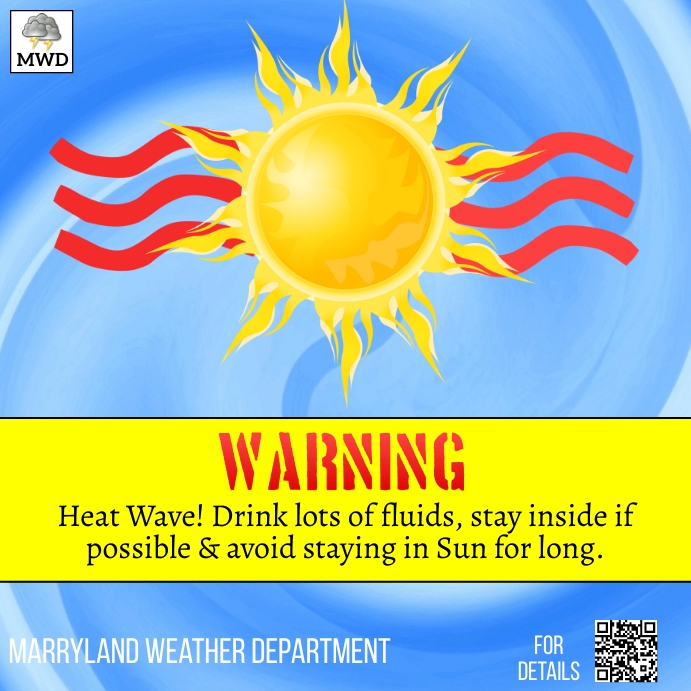 Weather, Warning Instagram 帖子 template