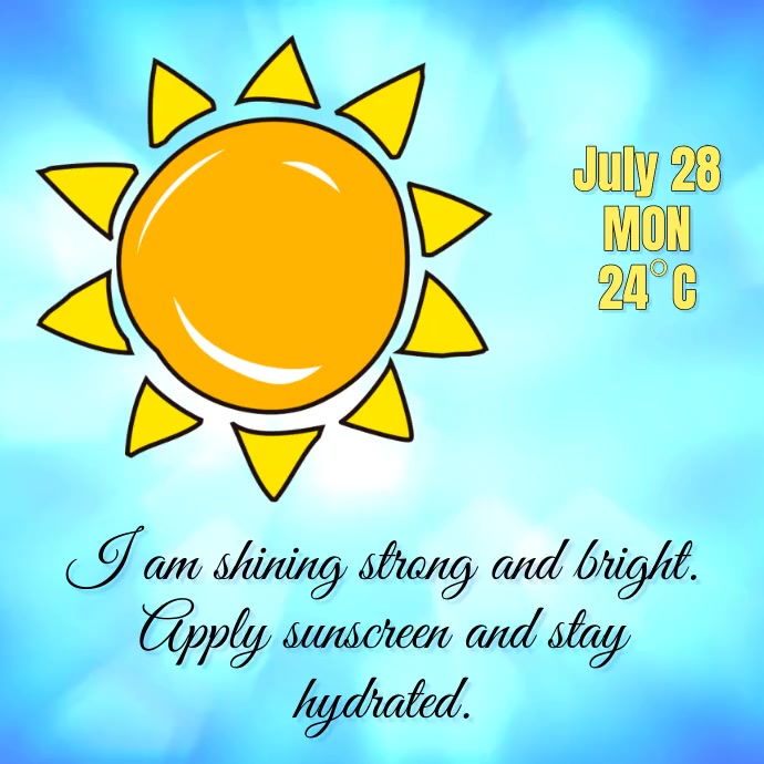 Weather, Weather Report Сообщение Instagram template