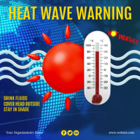 Weather Alert, Heat Wave Post Instagram template