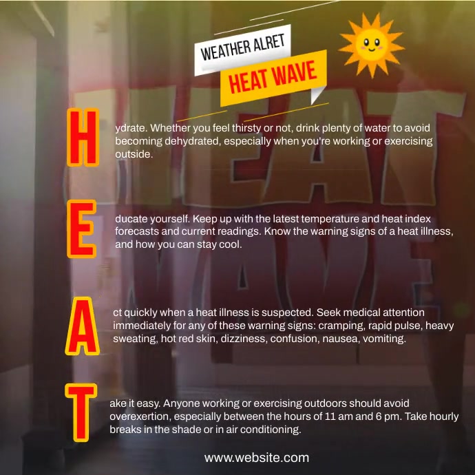 weather alert heat wave Template | PosterMyWall