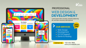 Web Design and Development Service Digitalt display (16:9) template
