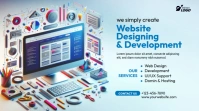 Web Design and Development Service Ecrã digital (16:9) template