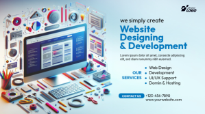 Web Design and Development Service Affichage numérique (16:9) template