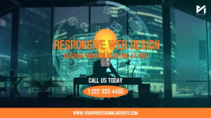 Turquoise Responsive Web Design งานแสดงผลงานแบบดิจิทัล Template