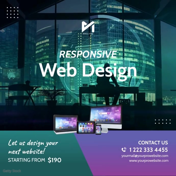 Web Design Company Video Ad Template | PosterMyWall