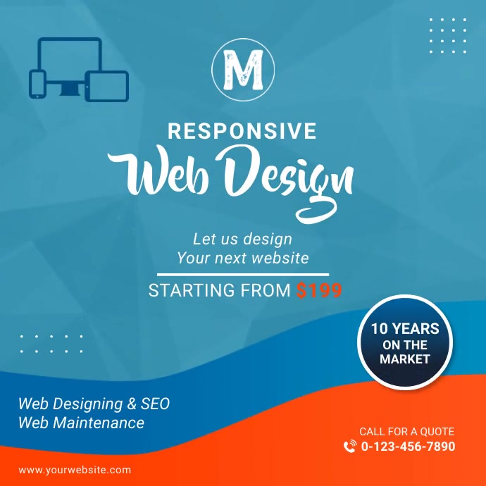 Website Design Ad Sample Web Design Company Video Ad Template | PosterMyWall