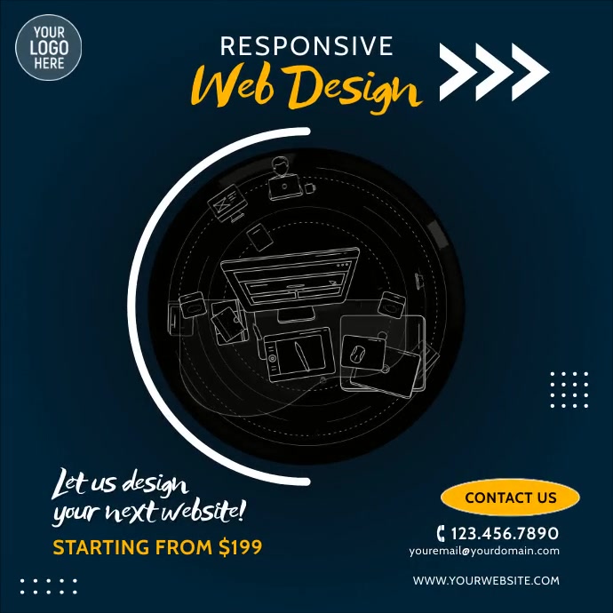 Web Design Company Video Ad Template | PosterMyWall