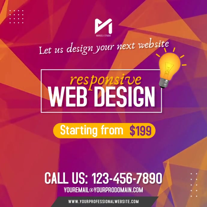 Web Design Company Video Ad Template PosterMyWall
