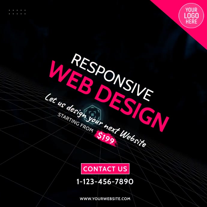 Web Design Company Video Ad Instagram Post template