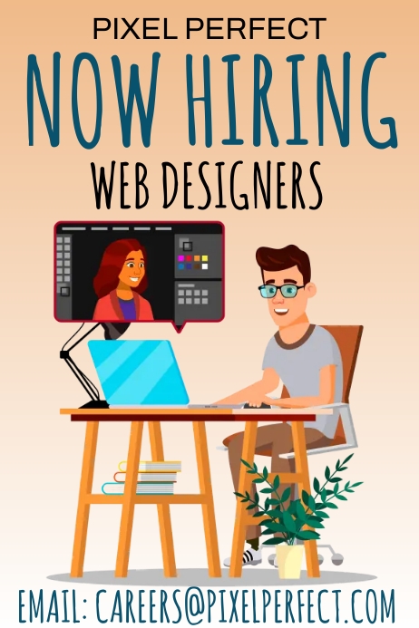 Web Design Developers Hiring Poster Template | PosterMyWall