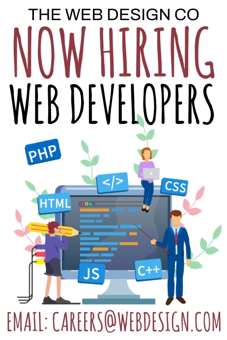Poster Developer Skillls Html Code Copy of Web Design Developers Hiring Poster Template | PosterMyWall