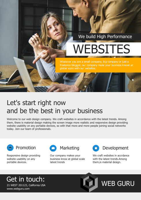 Web Design Flyer A4 template