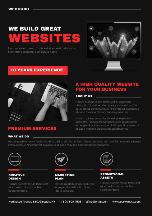 Web Design Service Flyer A4 template