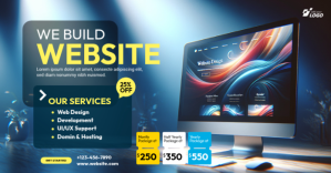 Web Design Services Ad Template auf Facebook geteiltes Bild