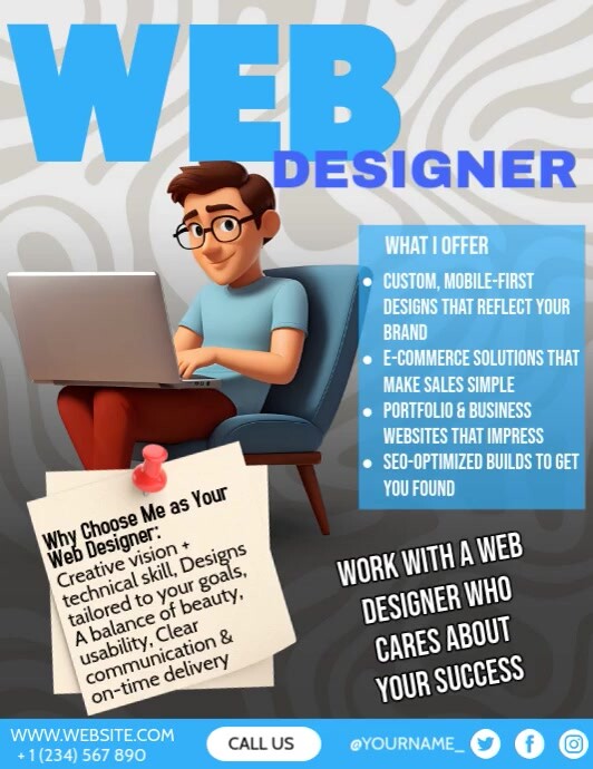 Web Designer Template Flyer (US-Letter)