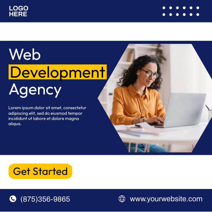 Web Development Agency โพสต์บน Instagram template