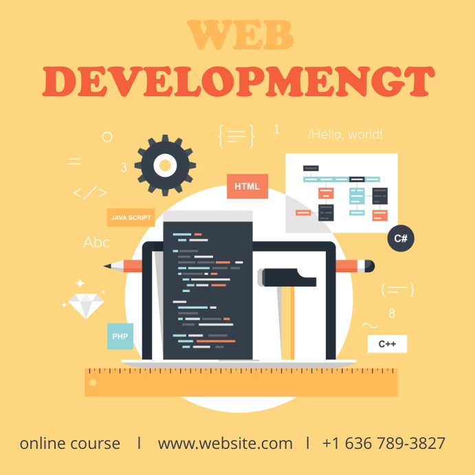 Web Development Courses Ad Template | PosterMyWall