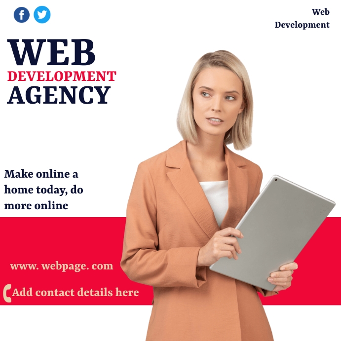 Web Developer Service Promotion Image web development service Template | PosterMyWall