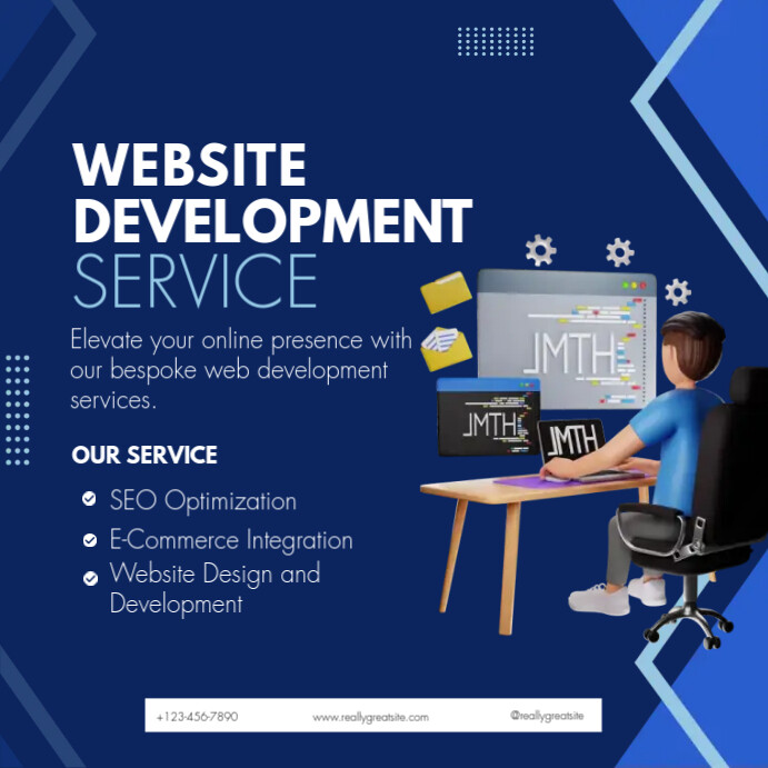 web development services Instagram Post template