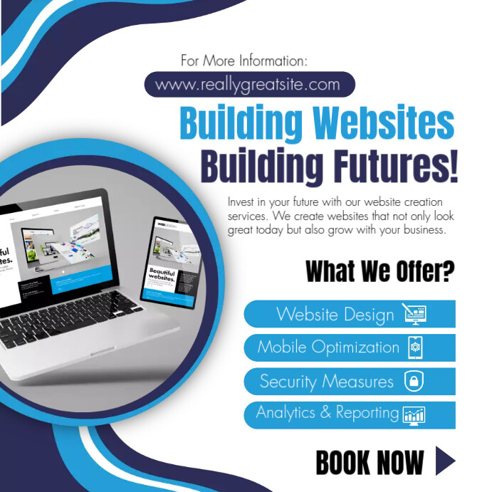 Computer Tamples Web Development Simple Copy of web development services TEMPLATE | PosterMyWall