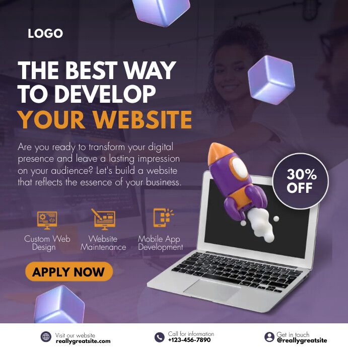 Copy of web development services TEMPLATE | PosterMyWall