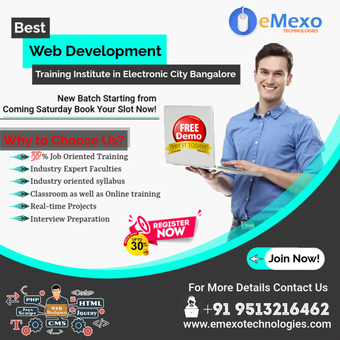 Web Development Training Institute Template | PosterMyWall