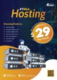 Web Hosting Flyer Template A4