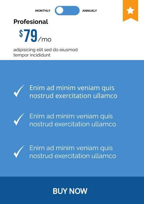 Web Price Table Ads, A4 template