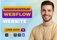 Webflow Website Design Service Poster Postal template