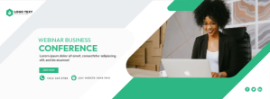 สีขาว Business Webinar Facebook-coverfoto Template