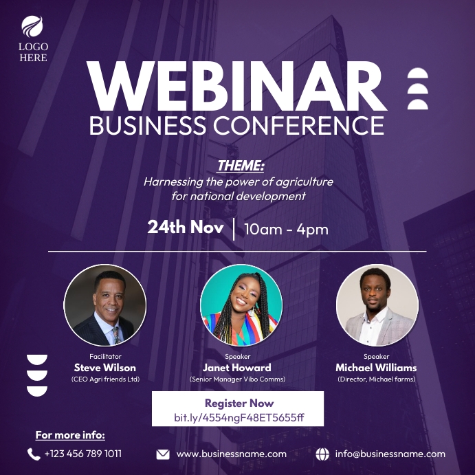 Webinar Business Conference Instagram Post template