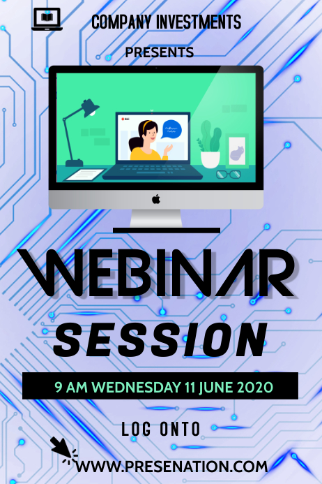Webinar Screen Example WEBINAR Template | PosterMyWall