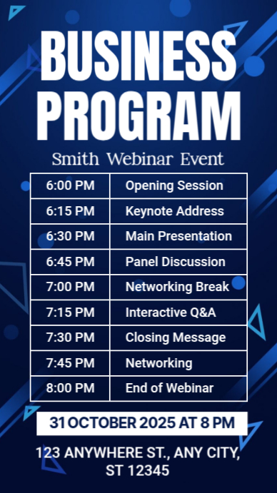 Webinar Event Program Instagram Story template