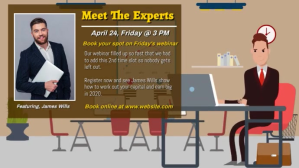 Brązowy Webinar Promotion Digital Display Template