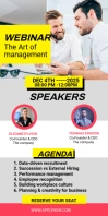 Webinar Poster Banner avvolgibile 3' × 6' template