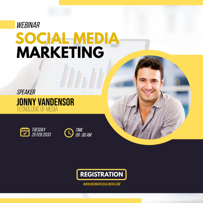 Webinar Social Media Marketing Template | PosterMyWall