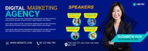 Blå Digital Marketing Event Tumblr Banner Template