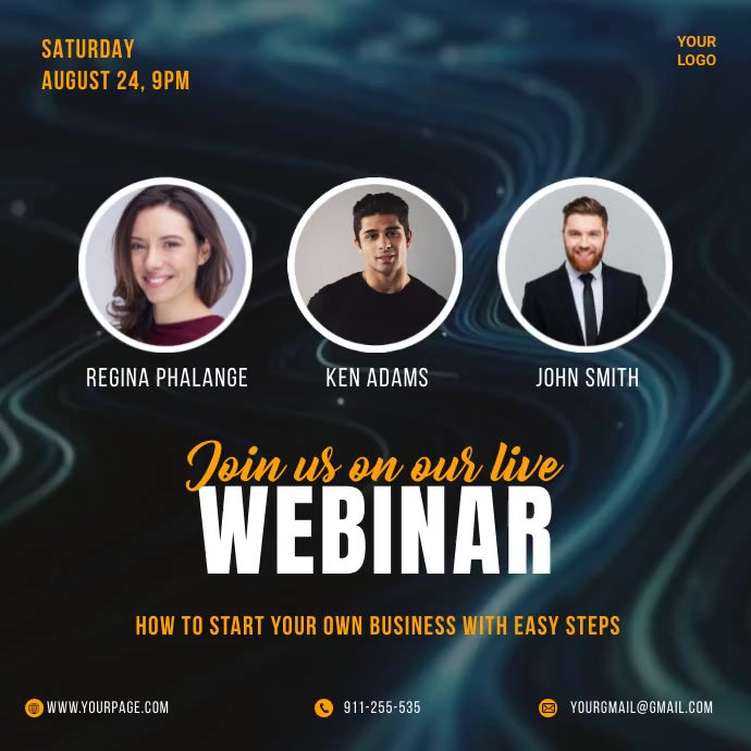 Copy of webinar video promo template | PosterMyWall