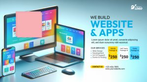 Website and Apps Desgin Service Digitalt display (16:9) template