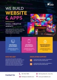 Website Building Company Ad Template A4