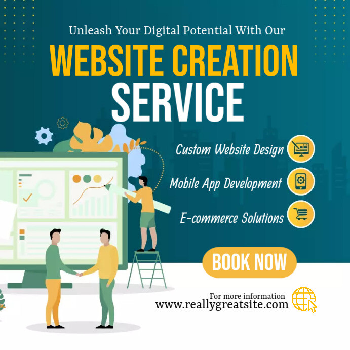 Website Creation Service Template | PosterMyWall