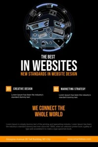 Website Design Company Service Flyer Poster template