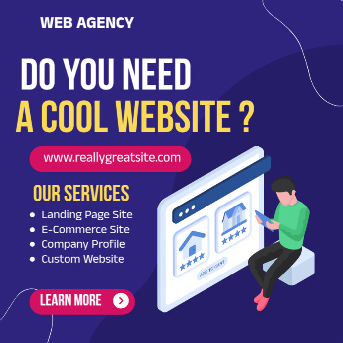website design  modern web design  clean website design Instagram Post template