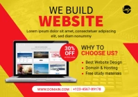 Website Design Service Ad Design Postcard template
