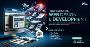 Website Design Service Ad Template Facebook Shared Image