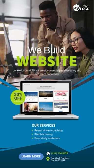 Service Ads Design Website design service ad Template | PosterMyWall