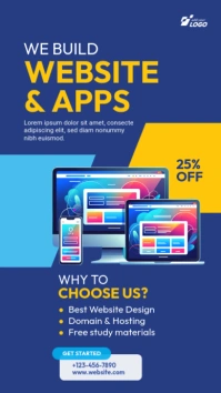 Website Design Service Ad Template Digital Display (9:16)